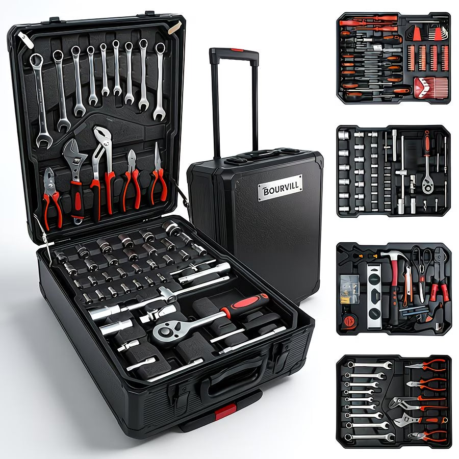 Professional Tool Set, Multi-functional Toolbox, Portable Design, For Home And Car Repair