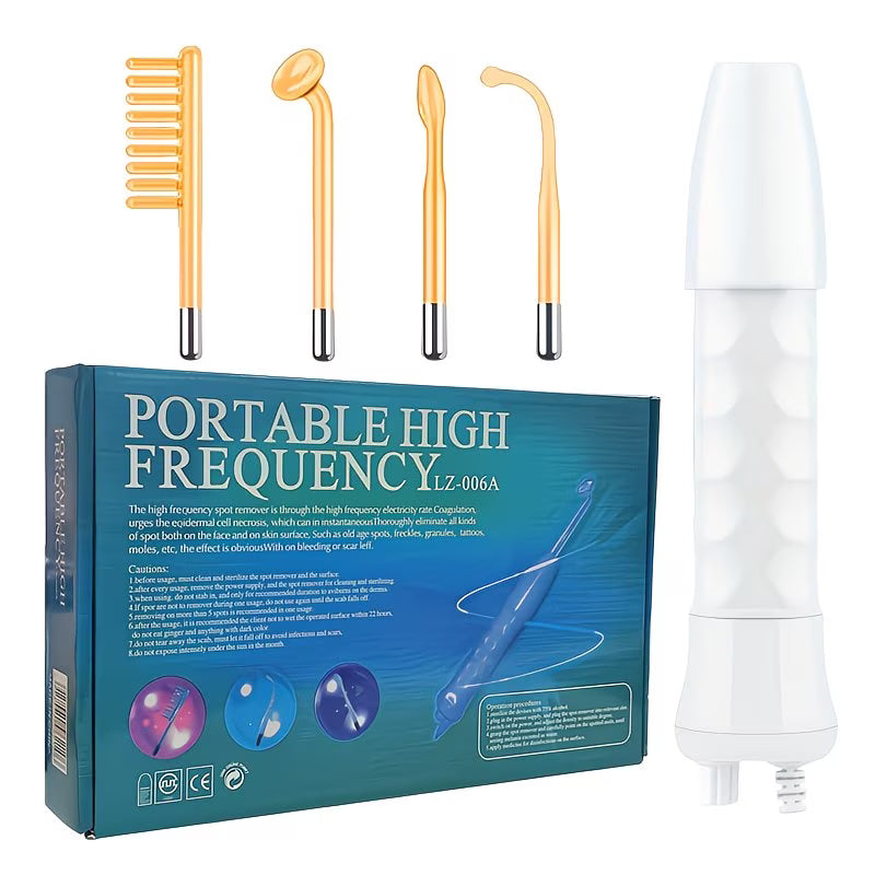 Professional High Frequency Facial Wand - Acne Treatment & Skin Tightening